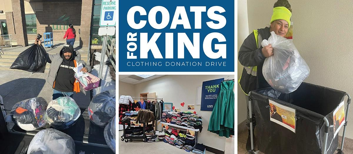 Coats for King volunteer collage