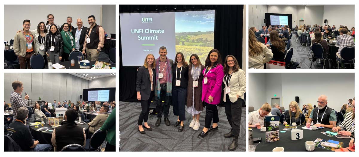Collage of attendees at UNFI Expo West climate summit
