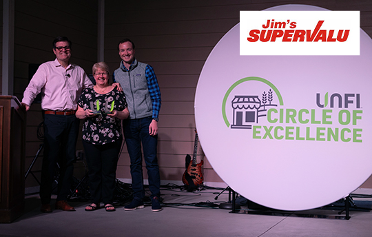 Jim’s SuperValu holding their award